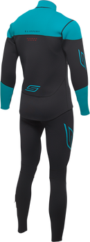 SLIPPERY Breaker Wetsuit and Jacket Combo - Black/Aqua, XL (Part Number: 3201-0291)