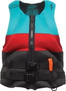 SLIPPERY Surge Neo Vest Type 3 PFD Black/Aqua XS with Safety Whistle and Adjustable Belts