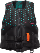 SLIPPERY Women's Surge Neo Vest Type 3 PFD with Safety Whistle - Black/Mint, XS, Part 142414-70081021