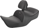 SADDLEMEN Roadsofa™ Seat - Carbon Fiber - With Backrest - Black - GL H01-07-185BR