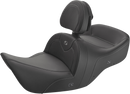 SADDLEMEN Heated Roadsofa™ Seat - Carbon Fiber - With Backrest - Black - GL H01-07-185BRHCT
