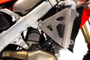 WORKS CONNECTION Honda 18-710 Radiator Brace Set - Silver for Enhanced Protection