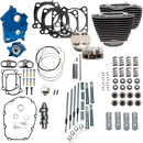S&S CYCLE 128" Power Package - Chain Drive - Wrinkle Black with Highlighted Fins - 114"/117" M8 310-1103B