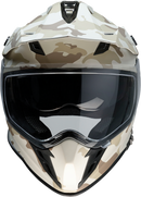 Z1R Range Helmet - Camo Desert XL (Part No. 0140-0091) with Drop-Down Sun Visor and Removable Liners
