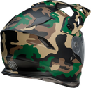Z1R Range Helmet - Camo Woodland Large - Versatile Motorcycle Helmet with Sun Visor and Removable Lining