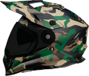 Z1R Range Helmet - Camo Woodland Large - Versatile Motorcycle Helmet with Sun Visor and Removable Lining