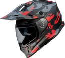Z1R Range Helmet in Camo Red (Size 2XL) – Versatile Motorcycle Helmet with Sun Visor and Removable Linings