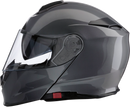 Z1R Solaris Modular Helmet 3XL Dark Silver - Polycarbonate Shell with Adjustable Vents and Removable Liner
