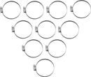 PARTS UNLIMITED Hose Clamps - Embossed - 50-70 mm - 10 Pack T03-6259-10