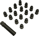 MOOSE OFFROAD Lug Nuts - Splined - M12 x 1.25 - Black - 16 Pack SPMO03806BL4