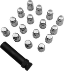 MOOSE OFFROAD Lug Nuts - Splined - M12 x 1.25 - Chrome - 16 Pack SPMO03806L4