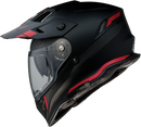 Z1R Range Helmet - Uptake Black/Red, XL 0140-0017 with Removable Visor and Drop-Down Sun Visor