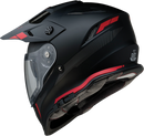 Z1R Range Helmet - Uptake Black/Red, XL 0140-0017 with Removable Visor and Drop-Down Sun Visor