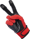 BILTWELL Baja Gloves - Red - Small 1508-0801-302