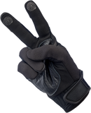 BILTWELL Baja Gloves - Black Out - Small 1508-0101-302