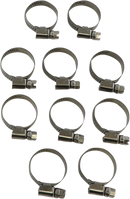 PARTS UNLIMITED Hose Clamps - Embossed - 16-27 mm - 10 Pack T03-6254-10