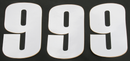 MOOSE OFFROAD Race Number 9 - White - 6" 80109