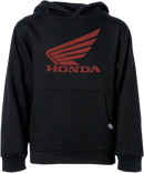 FACTORY EFFEX Youth Honda Wing Pullover Hoodie - Black - Small 25-88340