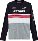 ALPINESTARS Turbo Long-Sleeve T-Shirt - Black/Heather Gray - XL 1213711111028XL