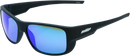 FMF Throttle Sunglasses Matte Black with Blue Mirror Lenses F-61501-250-01