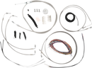 LA CHOPPERS Complete Stainless Braided Handlebar Cable/Brake Line Kit - Mini Handlebars - '18-'24 Softail LA-8157KT2-08