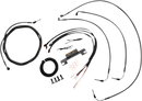 LA CHOPPERS Complete Midnight Braided Cable Kit - Stock Handlebars - ABS - '21-'22 Touring LA-8056KT2-08M