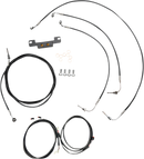 LA CHOPPERS Complete Plug-and-Play Cable Kit - Stock Handlebars - '21-'22 FLH - ABS - Black LA-8056KT3-08B