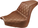 SADDLEMEN Step-Up Seat - Front Lattice Stitch - Brown - FXBR/S '18-'20 818-31-172BR
