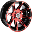 MOOSE OFFROAD Wheel - 387X - Front - Anodized Red/Black - 12x7 - 4/110 - 4+3 387ML127110BWR4
