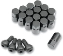 MOOSE OFFROAD Lug Nuts with Valve Stems - 10 mm x 1.25 - Black - Tapered - 16 Pack SP300MO208B