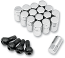 MOOSE OFFROAD Lug Nuts with Valve Stems - 12 mm x 1.25 - Chrome - Flat - 16 Pack SP300MO206