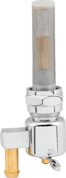 Bikers Choice Chrome Round Petcock with 22MM Down Outlet for Harley Davidson and Custom Bikes