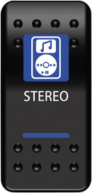 MOOSE OFFROAD Rocker Switch - Stereo STR-PWR