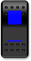 MOOSE OFFROAD Rocker Switch - On/Off - Blue GNB-PWR