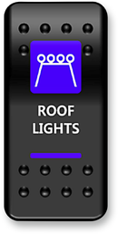 MOOSE OFFROAD Rocker Switch - Roof Light - Blue RFL-PWR