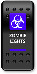 MOOSE OFFROAD Rocker Switch - Zombie Blue ZMB-PWR