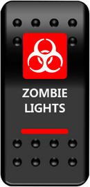 MOOSE OFFROAD Rocker Switch - Zombie Lights - Red ZMB-PWR-R