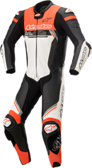 ALPINESTARS Missile Ignition v2 1-Piece Leather Suit - Black/White/Red Fluo - US 46 / EU 56 3150222-1231-56