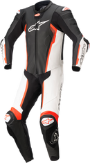 ALPINESTARS Missile v2 - 1-Piece Leather Suit - Black/White/Red Fluo - US 44 / EU 54 3150122-1231-54
