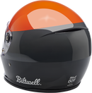 BILTWELL Lane Splitter Helmet - Podium - Gloss Orange/Gray/Black - XL 1004-550-105