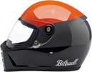 BILTWELL Lane Splitter Helmet - Podium - Gloss Orange/Gray/Black - XL 1004-550-105