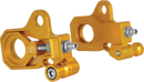 PERFORMANCE MACHINE (PM) Rear Axle Adjuster Kit - Gold, Part Number 0117-0028M-G