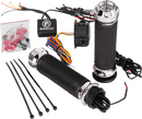 Performance Machine Apex Heated Grips for Harley - TBW - Chrome (Part