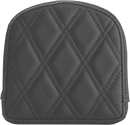 SADDLEMEN Sissy Bar Pad - Lattice Stitched - Black 0408SDC