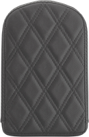 SADDLEMEN Sissy Bar Pad - Lattice Stitched - Black 0411SDC