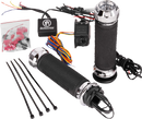 Performance Machine Apex Heated Grips for Harley - Chrome Part 0063-2092-CH