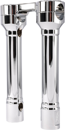 THRASHIN SUPPLY CO. Hole Shot Risers - 8" - Chrome TSC-8100-3