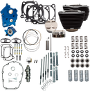 S&S CYCLE 128" Power Package - Chain Drive - Wrinkle Black with Non-Highlighted Fins - 114"/117" M8 310-1105B
