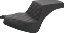 SADDLEMEN Step-Up Seat - Front Lattice Stitch/Rear Smooth - Black - Chief I21-04-172