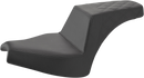 SADDLEMEN Step-Up Seat - Front Smooth/Rear Lattice Stitch - Black - Chief I21-04-173